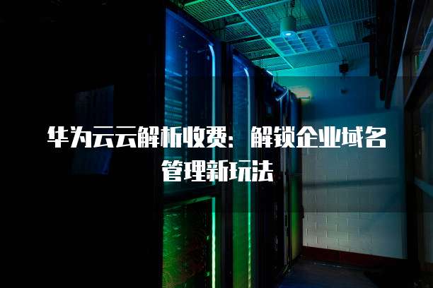 华为云云解析收费:解锁企业域名管理新玩法