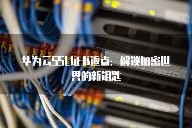 华为云SSL证书返点:解锁加密世界的新钥匙