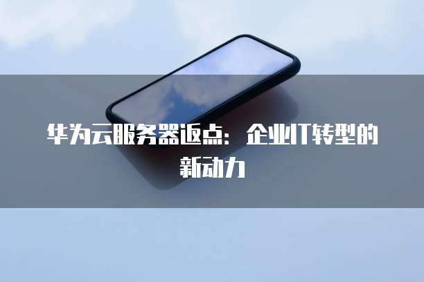 华为云服务器返点:企业IT转型的新动力