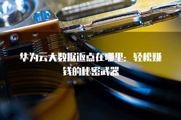 华为云大数据返点在哪里:轻松赚钱的秘密武器