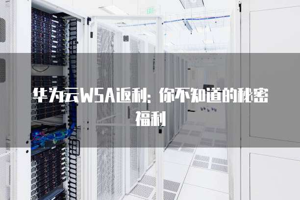华为云WSA返利: 你不知道的秘密福利