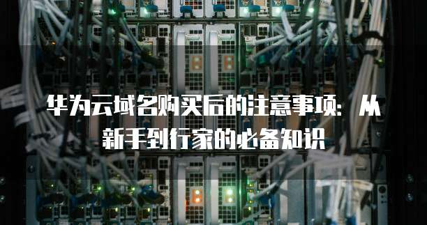 华为云域名购买后的注意事项:从新手到行家的必备知识
