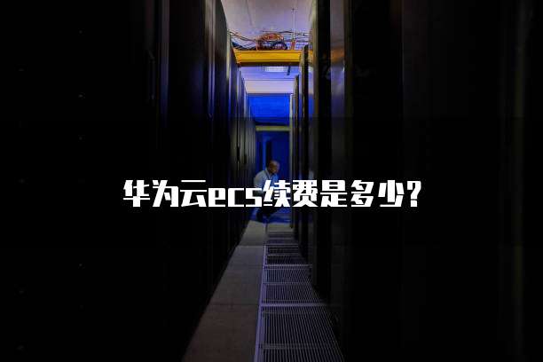 华为云ecs续费是多少？