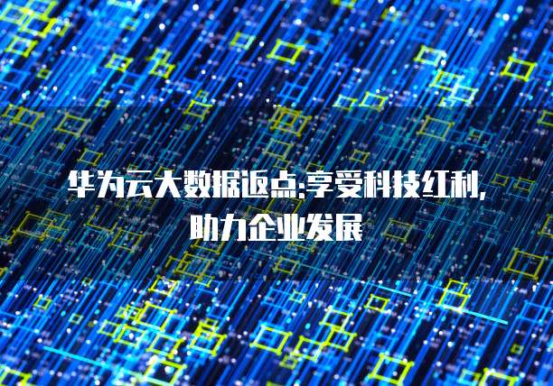 华为云大数据返点:享受科技红利,助力企业发展