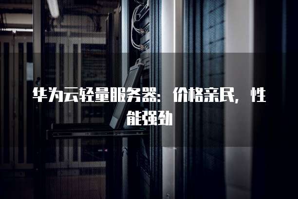 华为云轻量服务器:价格亲民,性能强劲