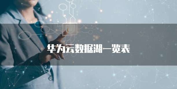华为云数据湖一览表