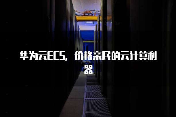 华为云ECS,价格亲民的云计算利器