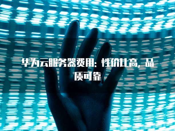 华为云服务器费用: 性价比高, 品质可靠