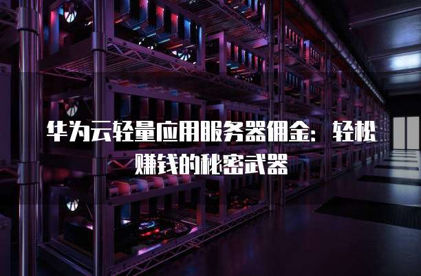 华为云轻量应用服务器佣金:轻松赚钱的秘密武器