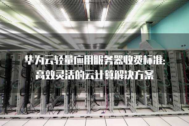 华为云轻量应用服务器收费标准:高效灵活的云计算解决方案