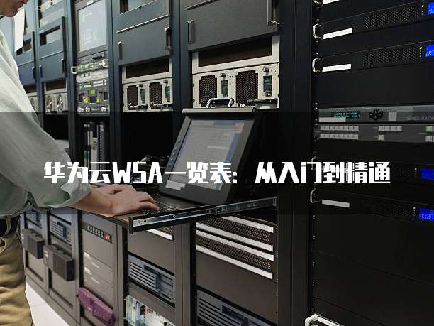 华为云WSA一览表:从入门到精通