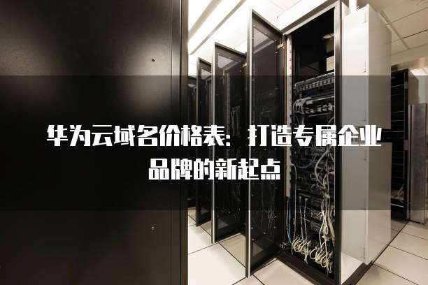 华为云域名价格表:打造专属企业品牌的新起点