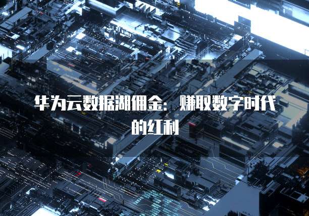 华为云数据湖佣金：赚取数字时代的红利