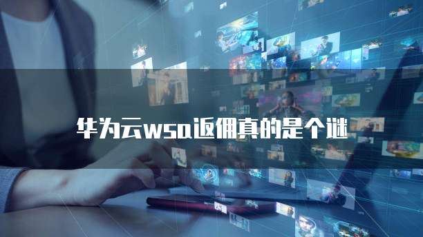 华为云wsa返佣真的是个谜