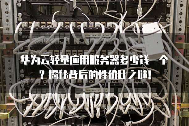 华为云轻量应用服务器多少钱一个?揭秘背后的性价比之谜!