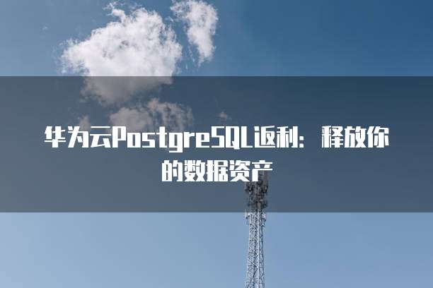 华为云PostgreSQL返利:释放你的数据资产