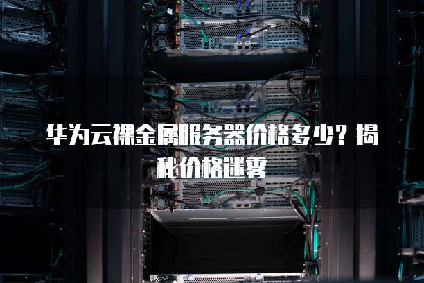 华为云裸金属服务器价格多少?揭秘价格迷雾