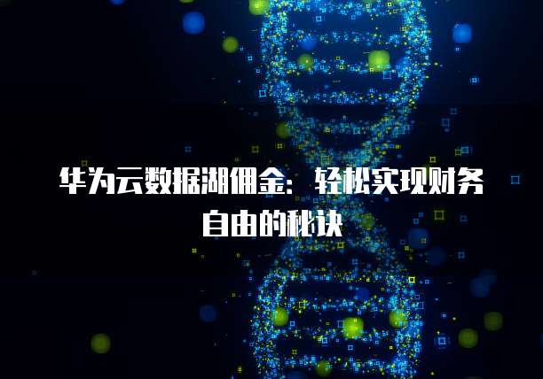 华为云数据湖佣金:轻松实现财务自由的秘诀