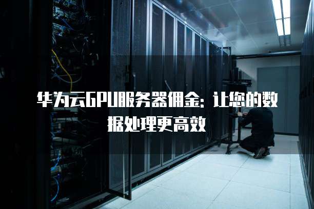 华为云GPU服务器佣金: 让您的数据处理更高效