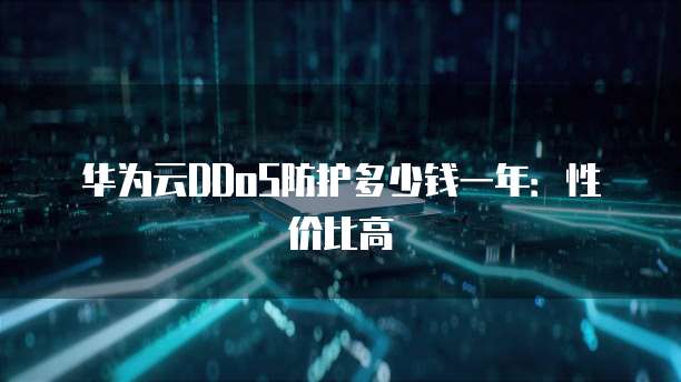 华为云DDoS防护多少钱一年:性价比高