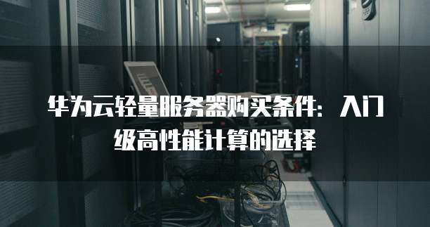 华为云轻量服务器购买条件:入门级高性能计算的选择