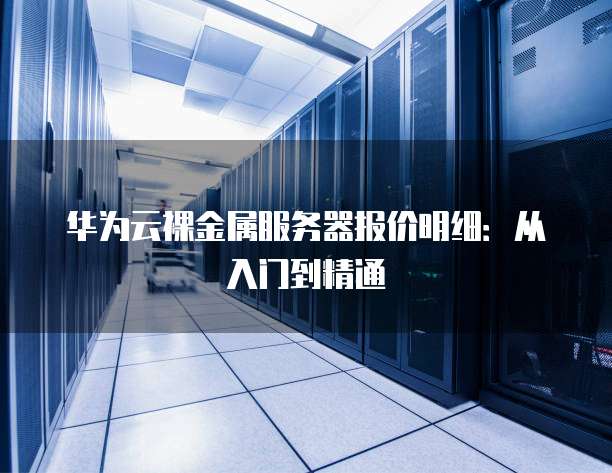 华为云裸金属服务器报价明细:从入门到精通