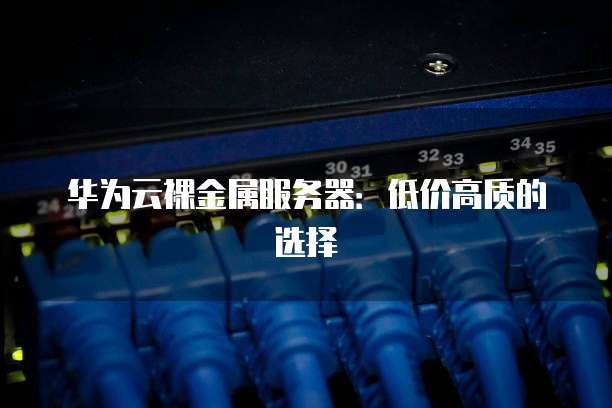华为云裸金属服务器:低价高质的选择