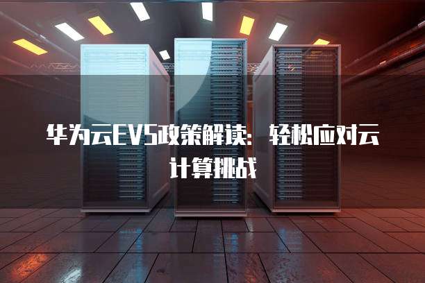 华为云EVS政策解读：轻松应对云计算挑战
