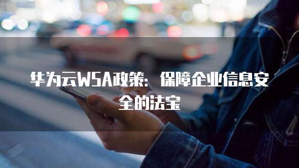 华为云WSA政策：保障企业信息安全的法宝