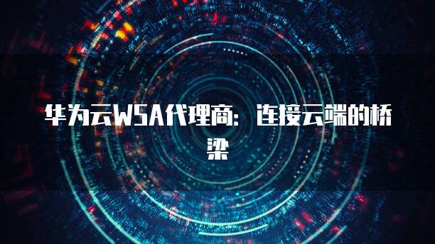 华为云WSA代理商:连接云端的桥梁