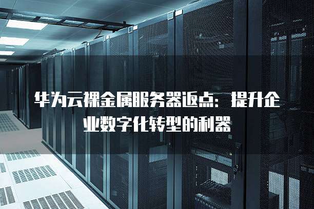 华为云裸金属服务器返点:提升企业数字化转型的利器