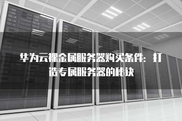 华为云裸金属服务器购买条件:打造专属服务器的秘诀