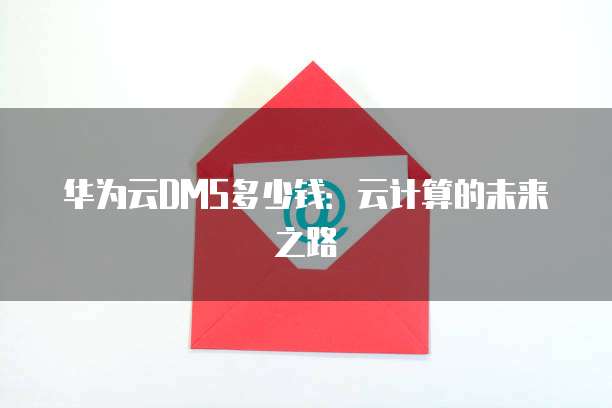 华为云DMS多少钱：云计算的未来之路