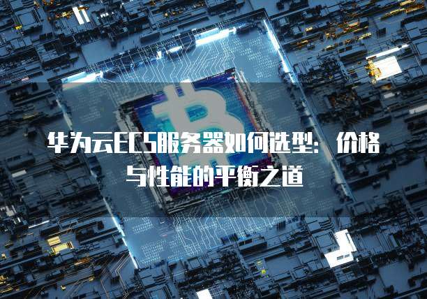 华为云ECS服务器如何选型:价格与性能的平衡之道