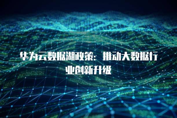 华为云数据湖政策：推动大数据行业创新升级