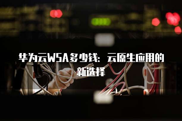 华为云WSA多少钱:云原生应用的新选择