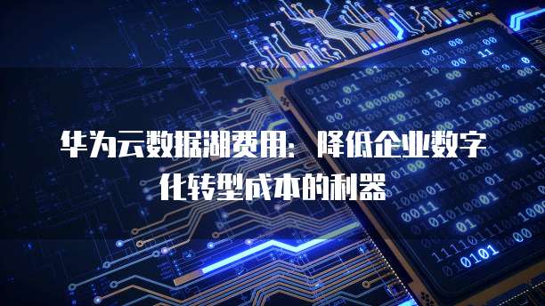 华为云数据湖费用:降低企业数字化转型成本的利器