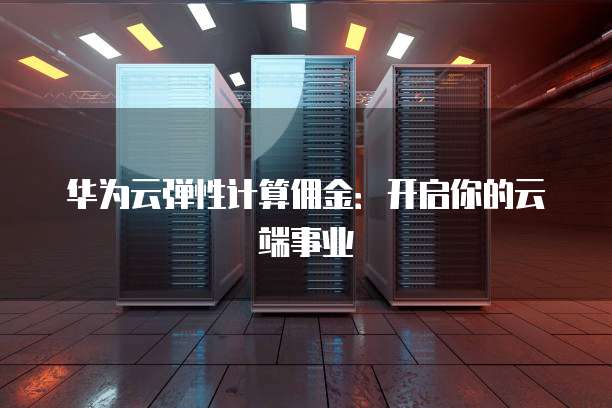 华为云弹性计算佣金：开启你的云端事业
