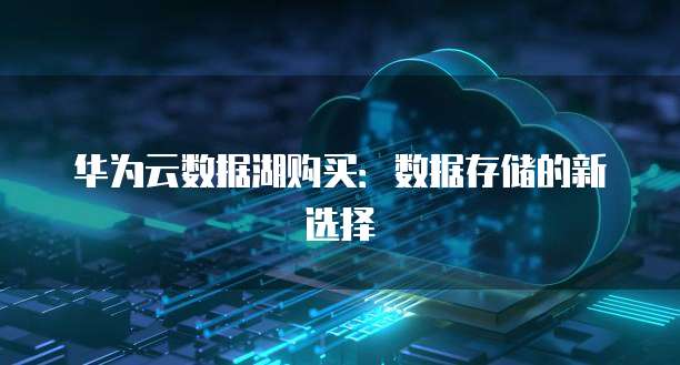 华为云数据湖购买：数据存储的新选择