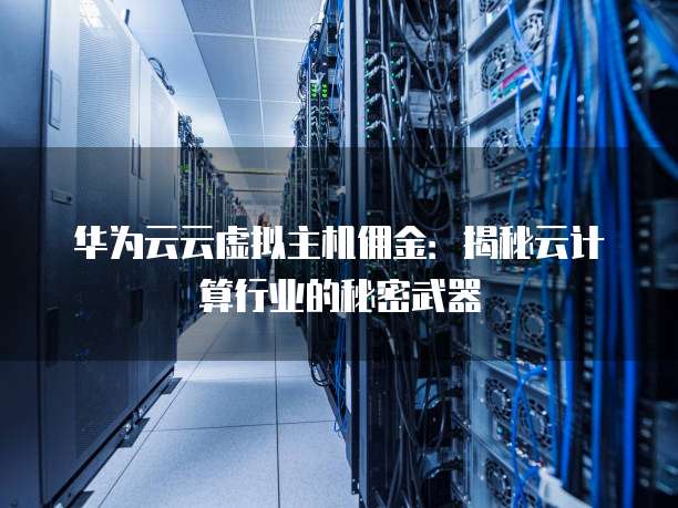 华为云云虚拟主机佣金:揭秘云计算行业的秘密武器