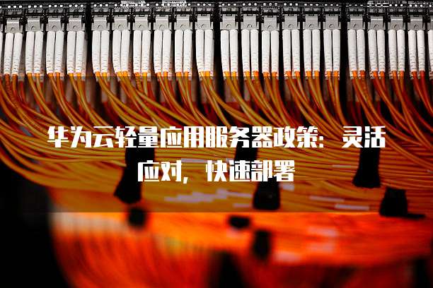 华为云轻量应用服务器政策:灵活应对,快速部署