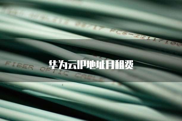 华为云IP地址月租费