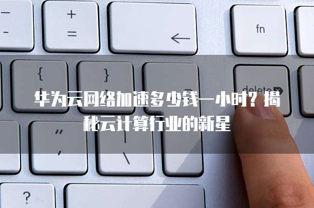 华为云网络加速多少钱一小时?揭秘云计算行业的新星