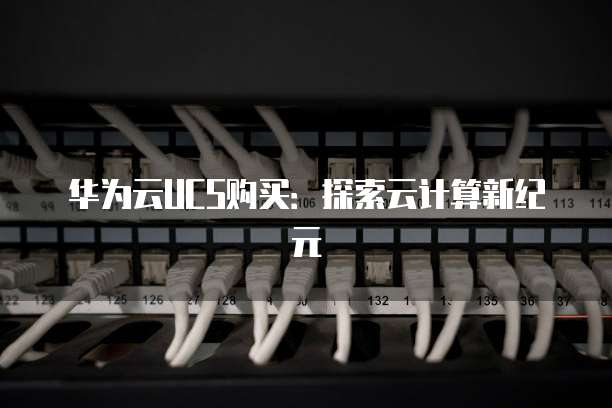 华为云UCS购买:探索云计算新纪元