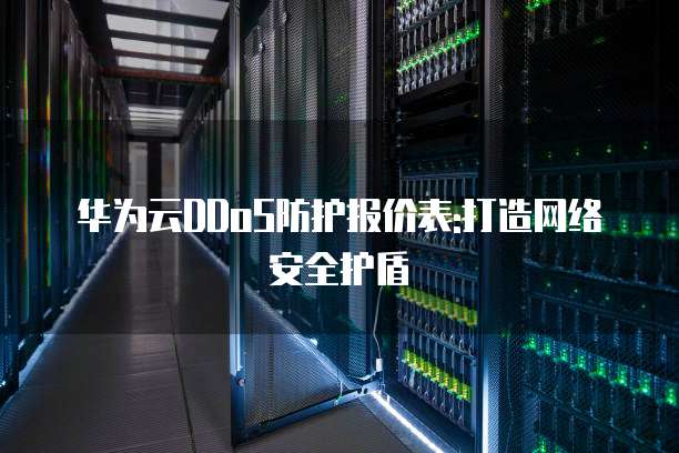 华为云DDoS防护报价表:打造网络安全护盾