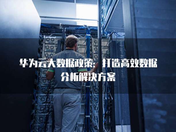 华为云大数据政策:打造高效数据分析解决方案