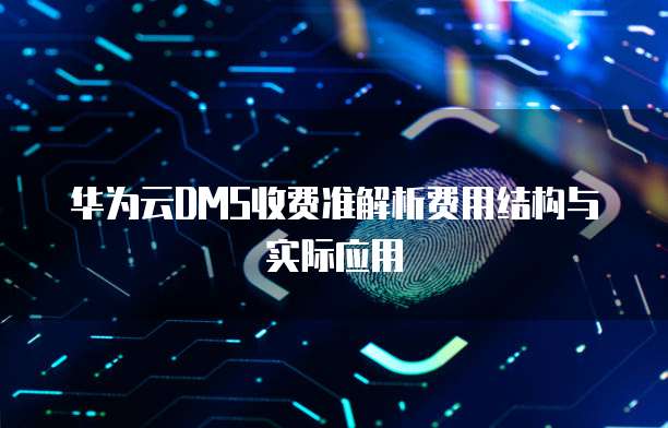 华为云DMS收费准解析费用结构与实际应用