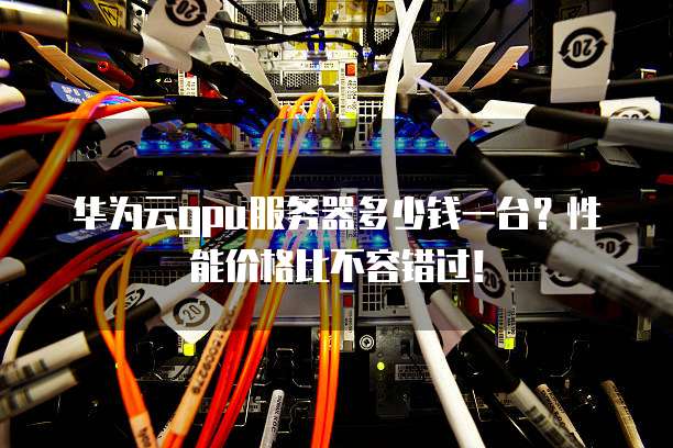 华为云gpu服务器多少钱一台?性能价格比不容错过!