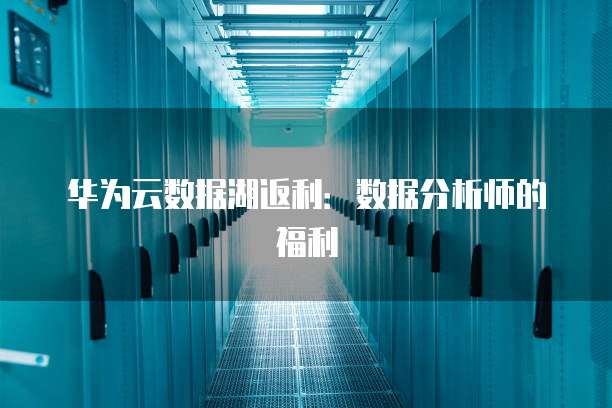 华为云数据湖返利:数据分析师的福利