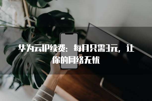 华为云IP续费:每月只需3元,让你的网络无忧